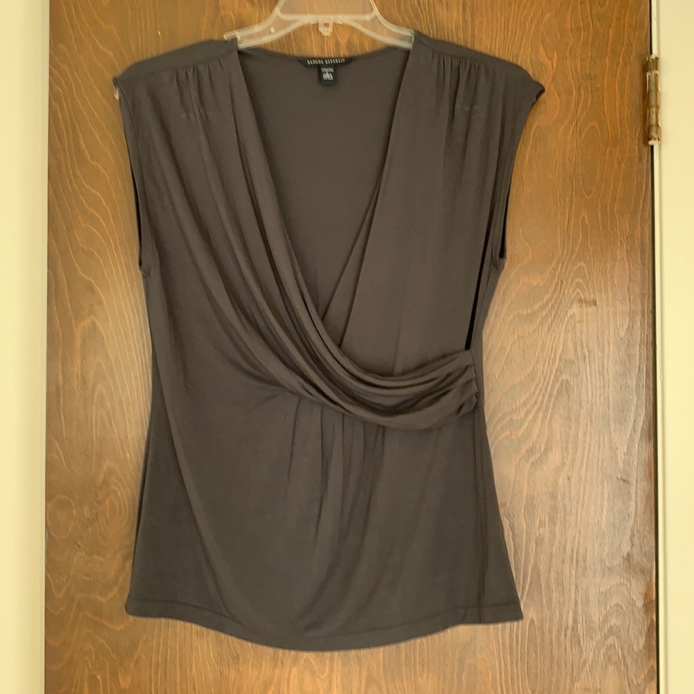 Banana Republic grey surplice T